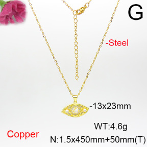 Fashion Copper Necklace  F6N404209vbmb-L035