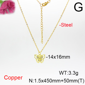 Fashion Copper Necklace  F6N404211ablb-L035