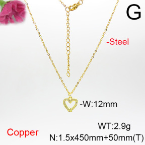 Fashion Copper Necklace  F6N404212ablb-L035