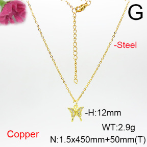 Fashion Copper Necklace  F6N404214aakl-L035