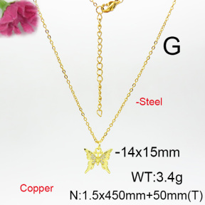 Fashion Copper Necklace  F6N404215ablb-L035