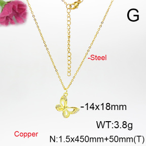 Fashion Copper Necklace  F6N404216ablb-L035