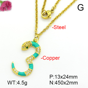 Fashion Copper Necklace  F7N300394vbnb-L035