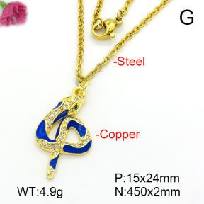 Fashion Copper Necklace  F7N300395vbnb-L035