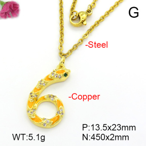 Fashion Copper Necklace  F7N300397vbnb-L035