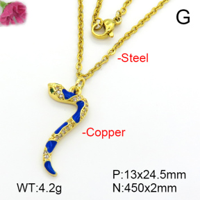 Fashion Copper Necklace  F7N300398bbml-L035