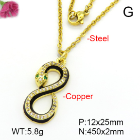 Fashion Copper Necklace  F7N300399vbnb-L035