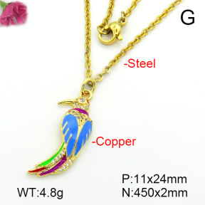 Fashion Copper Necklace  F7N300422bbml-L035