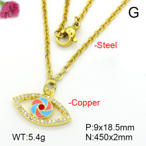 Fashion Copper Necklace  F7N300423bbml-L035