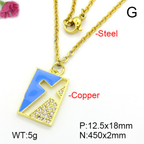 Fashion Copper Necklace  F7N300425vbll-L035
