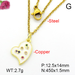 Fashion Copper Necklace  F7N300434vbll-L035