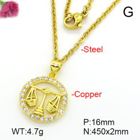 Fashion Copper Necklace  F7N401611vbll-L035