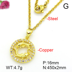 Fashion Copper Necklace  F7N401615vbll-L035