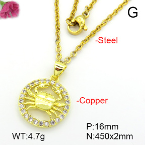 Fashion Copper Necklace  F7N401618vbll-L035