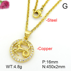 Fashion Copper Necklace  F7N401622vbll-L035