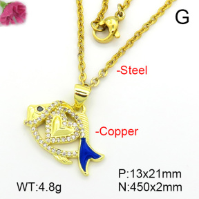 Fashion Copper Necklace  F7N401630bbml-L035