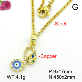 Fashion Copper Necklace  F7N401631bbml-L035