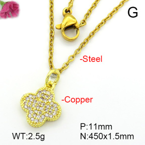 Fashion Copper Necklace  F7N401636vbll-L035