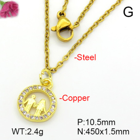 Fashion Copper Necklace  F7N401640vbll-L035