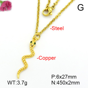 Fashion Copper Necklace  F7N401669ablb-L035