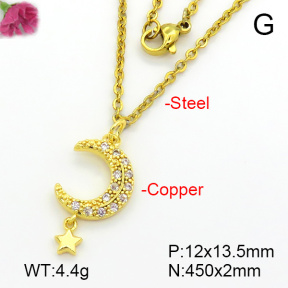 Fashion Copper Necklace  F7N401671vbll-L035