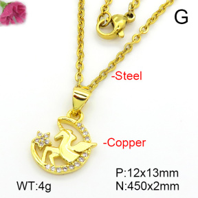 Fashion Copper Necklace  F7N401672ablb-L035