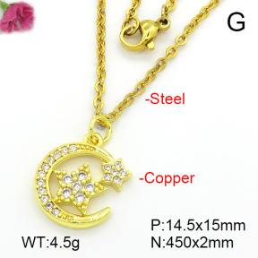 Fashion Copper Necklace  F7N401675ablb-L035