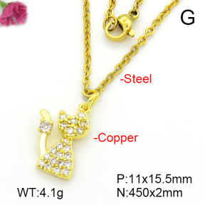 Fashion Copper Necklace  F7N401679vbll-L035