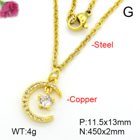 Fashion Copper Necklace  F7N401682vbll-L035