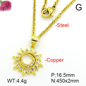 Fashion Copper Necklace  F7N401684vbll-L035