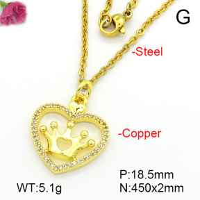 Fashion Copper Necklace  F7N401694vbmb-L035