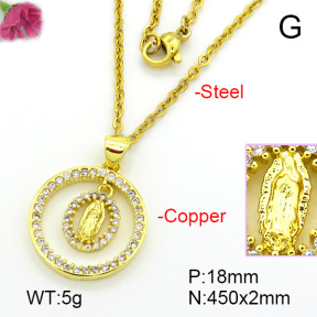 Fashion Copper Necklace  F7N401702bbml-L035