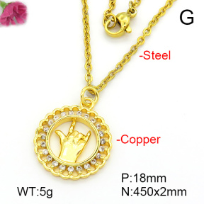 Fashion Copper Necklace  F7N401710vbll-L035