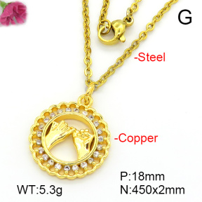 Fashion Copper Necklace  F7N401711vbll-L035