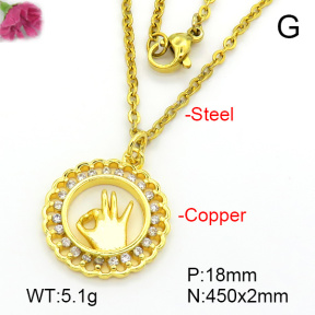 Fashion Copper Necklace  F7N401712vbll-L035