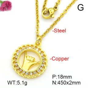 Fashion Copper Necklace  F7N401714vbll-L035