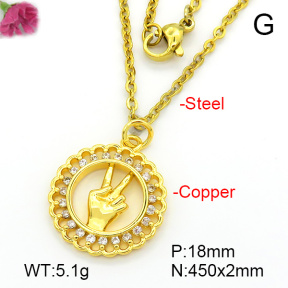 Fashion Copper Necklace  F7N401715vbll-L035