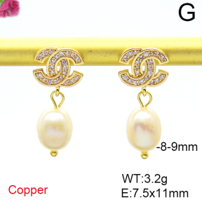 Fashion Chanel Earrings Cultured Freshwater Pearls  PE0141616vhha-L036