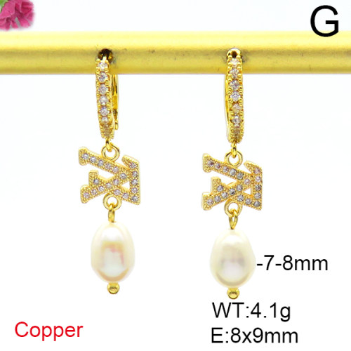 Fashion LV Earrings Cultured Freshwater Pearls  PE0141618bhia-L036