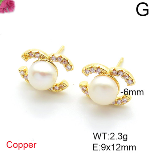 Fashion Chanel Earrings Cultured Freshwater Pearls  PE0141622vhha-L036