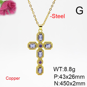 Fashion Copper Necklace  F6N404745vbmb-L002