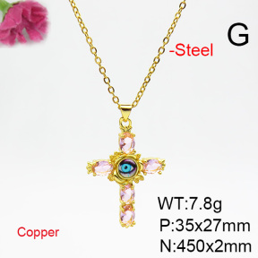 Fashion Copper Necklace  F6N404753ablb-L002