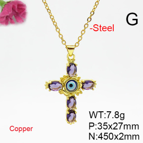 Fashion Copper Necklace  F6N404755ablb-L002