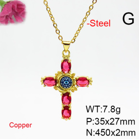 Fashion Copper Necklace  F6N404757ablb-L002