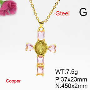 Fashion Copper Necklace  F6N404760ablb-L002