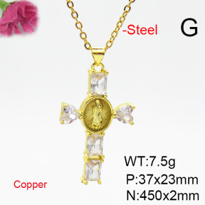 Fashion Copper Necklace  F6N404763ablb-L002