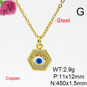 Fashion Copper Necklace  F6N404770vaia-L002