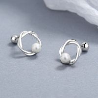925 Silver Earrings WT:2.2g 11mm,Shell:4mm JE2741bihm-Y06 A-17-7