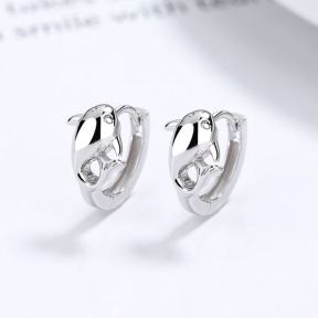 925 Silver Earrings WT:1.85g 8.1*11mm JE2749vhpo-Y06 A-37-12