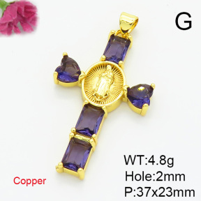 Fashion Copper Pendant  XFPC07274ablb-L002